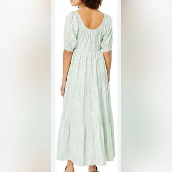 NWT Roller Rabbit BOHO Metallic Mint Clermont Zara Dress - XS - Picture 3 of 4